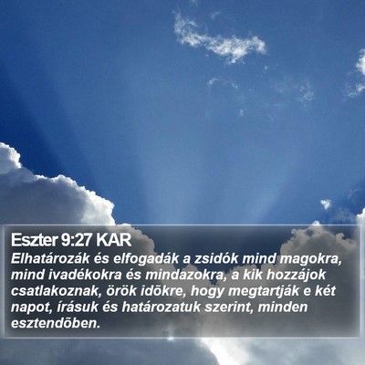 Eszter 9:27 KAR Bible Verse Image