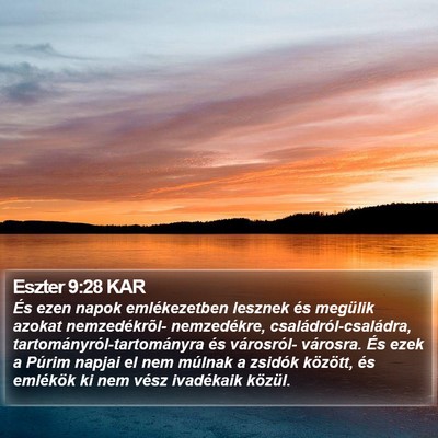 Eszter 9:28 KAR Bible Verse Image