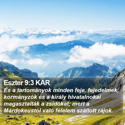 Eszter 9:3 KAR Bible Verse Image