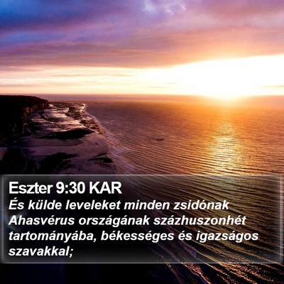 Eszter 9:30 KAR Bible Verse Image