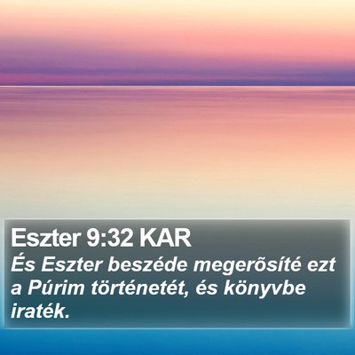 Eszter 9:32 KAR Bible Verse Image