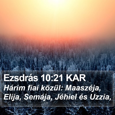 Ezsdrás 10:21 KAR Bible Verse Image