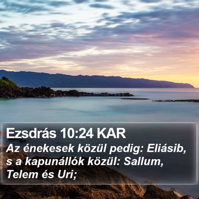 Ezsdrás 10:24 KAR Bible Verse Image