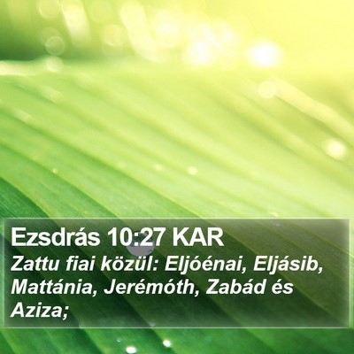 Ezsdrás 10:27 KAR Bible Verse Image