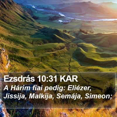 Ezsdrás 10:31 KAR Bible Verse Image