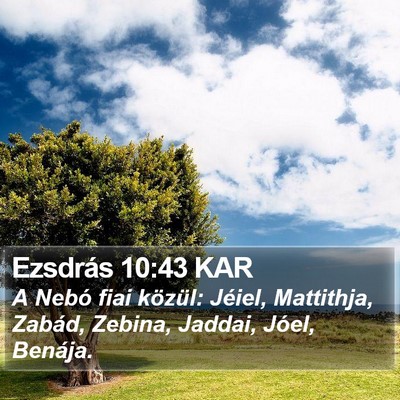 Ezsdrás 10:43 KAR Bible Verse Image