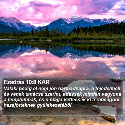 Ezsdrás 10:8 KAR Bible Verse Image