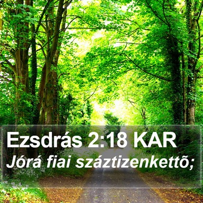 Ezsdrás 2:18 KAR Bible Verse Image