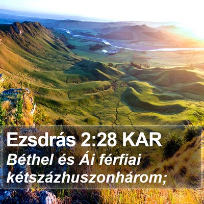 Ezsdrás 2:28 KAR Bible Verse Image