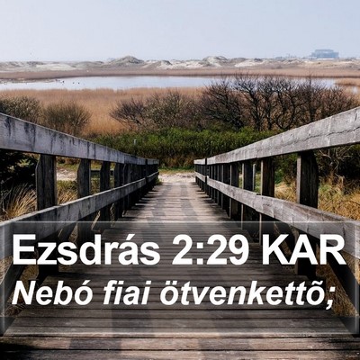 Ezsdrás 2:29 KAR Bible Verse Image