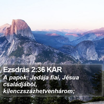 Ezsdrás 2:36 KAR Bible Verse Image