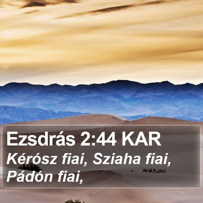 Ezsdrás 2:44 KAR Bible Verse Image
