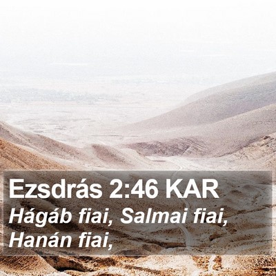 Ezsdrás 2:46 KAR Bible Verse Image