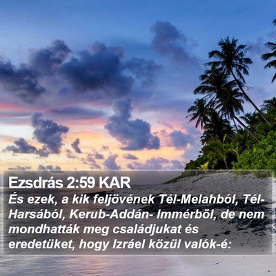 Ezsdrás 2:59 KAR Bible Verse Image