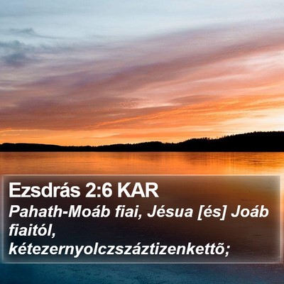 Ezsdrás 2:6 KAR Bible Verse Image