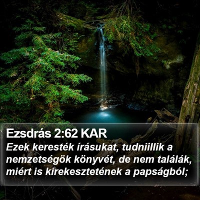 Ezsdrás 2:62 KAR Bible Verse Image