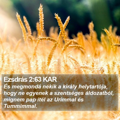 Ezsdrás 2:63 KAR Bible Verse Image
