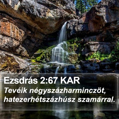 Ezsdrás 2:67 KAR Bible Verse Image