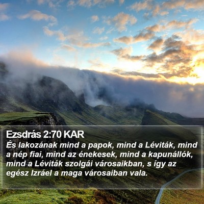 Ezsdrás 2:70 KAR Bible Verse Image