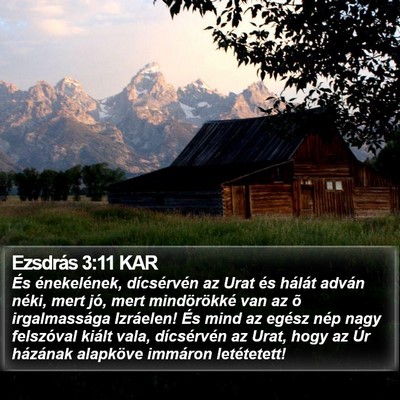 Ezsdrás 3:11 KAR Bible Verse Image
