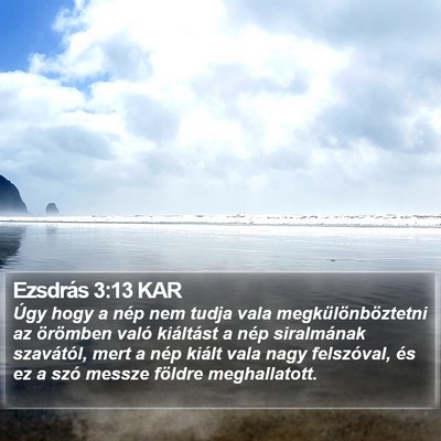 Ezsdrás 3:13 KAR Bible Verse Image