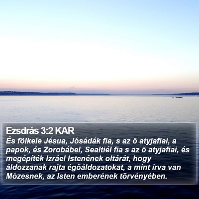 Ezsdrás 3:2 KAR Bible Verse Image