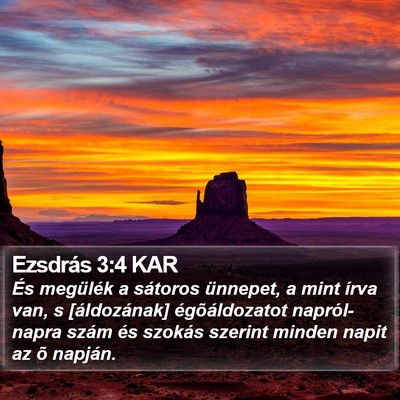 Ezsdrás 3:4 KAR Bible Verse Image