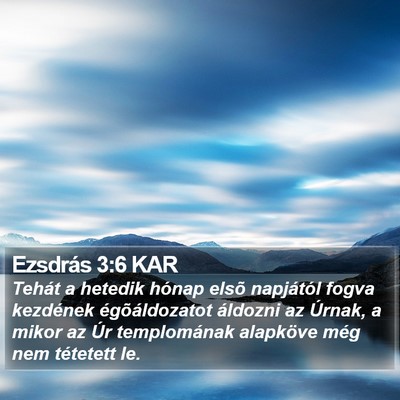Ezsdrás 3:6 KAR Bible Verse Image