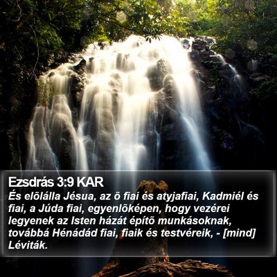 Ezsdrás 3:9 KAR Bible Verse Image