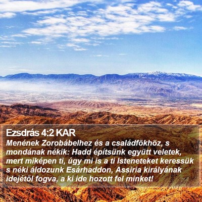 Ezsdrás 4:2 KAR Bible Verse Image