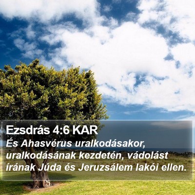 Ezsdrás 4:6 KAR Bible Verse Image