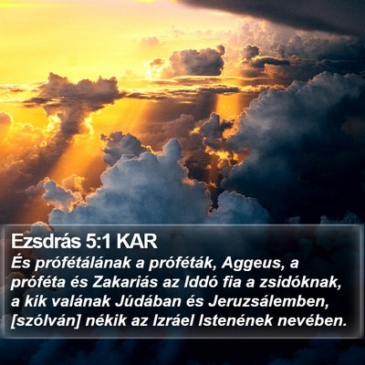 Ezsdrás 5:1 KAR Bible Verse Image