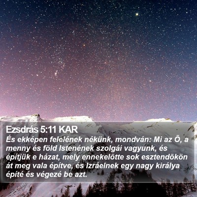 Ezsdrás 5:11 KAR Bible Verse Image