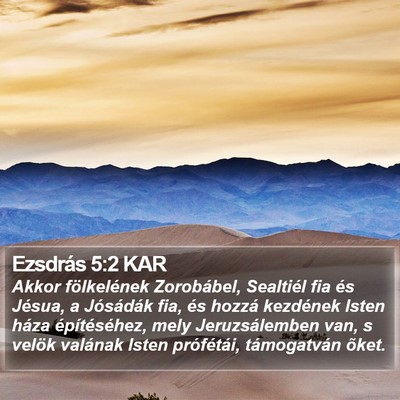 Ezsdrás 5:2 KAR Bible Verse Image