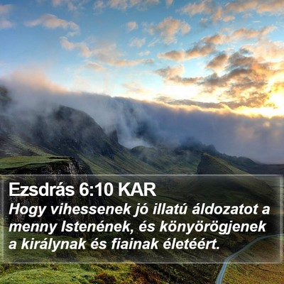 Ezsdrás 6:10 KAR Bible Verse Image