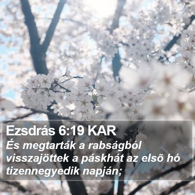 Ezsdrás 6:19 KAR Bible Verse Image