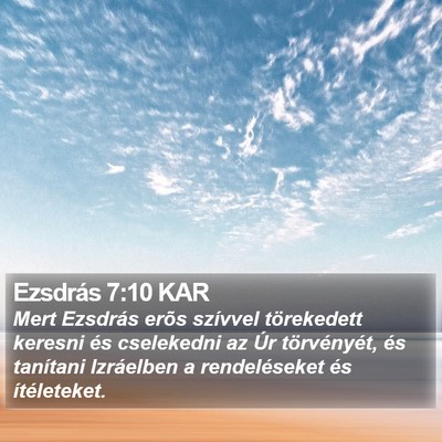 Ezsdrás 7:10 KAR Bible Verse Image