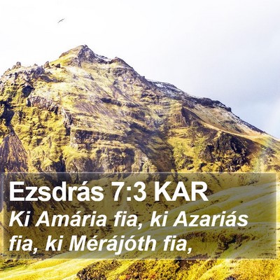 Ezsdrás 7:3 KAR Bible Verse Image