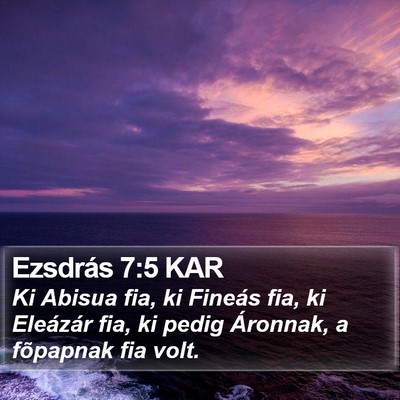 Ezsdrás 7:5 KAR Bible Verse Image