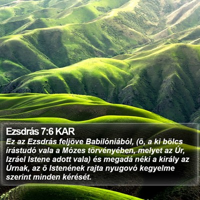 Ezsdrás 7:6 KAR Bible Verse Image