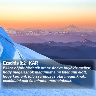 Ezsdrás 8:21 KAR Bible Verse Image