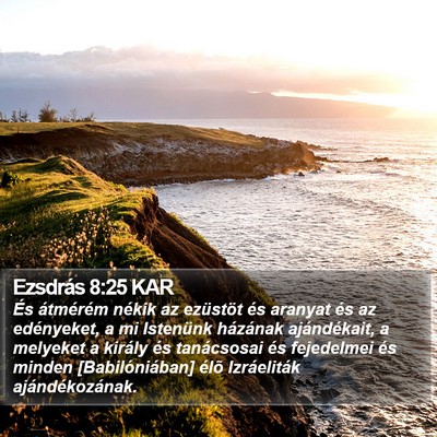 Ezsdrás 8:25 KAR Bible Verse Image