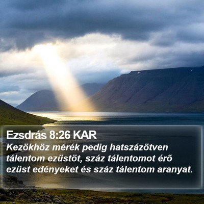 Ezsdrás 8:26 KAR Bible Verse Image