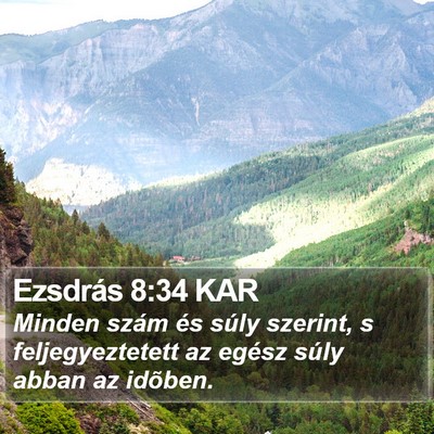 Ezsdrás 8:34 KAR Bible Verse Image