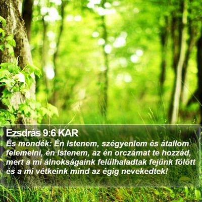 Ezsdrás 9:6 KAR Bible Verse Image