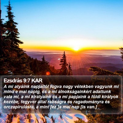 Ezsdrás 9:7 KAR Bible Verse Image