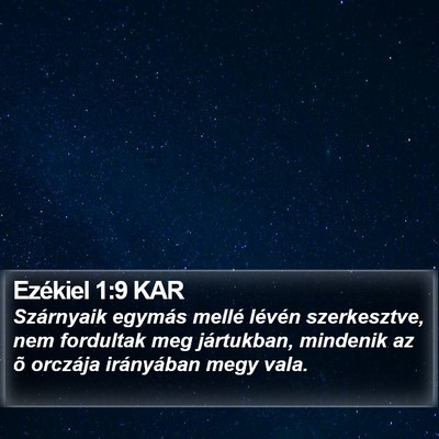 Ezékiel 1:9 KAR Bible Verse Image