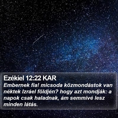 Ezékiel 12:22 KAR Bible Verse Image