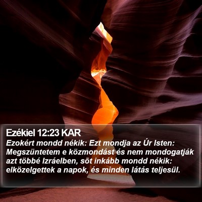Ezékiel 12:23 KAR Bible Verse Image