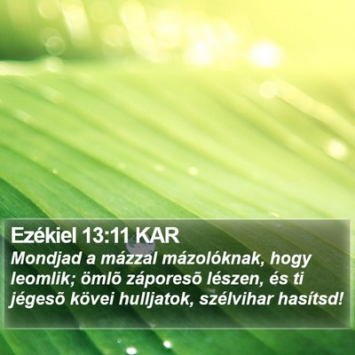Ezékiel 13:11 KAR Bible Verse Image